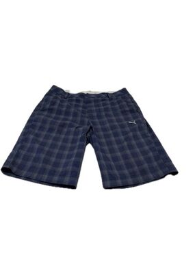 Puma Sportlifestyle Navy Blue Plaid Golf Shorts Size 32